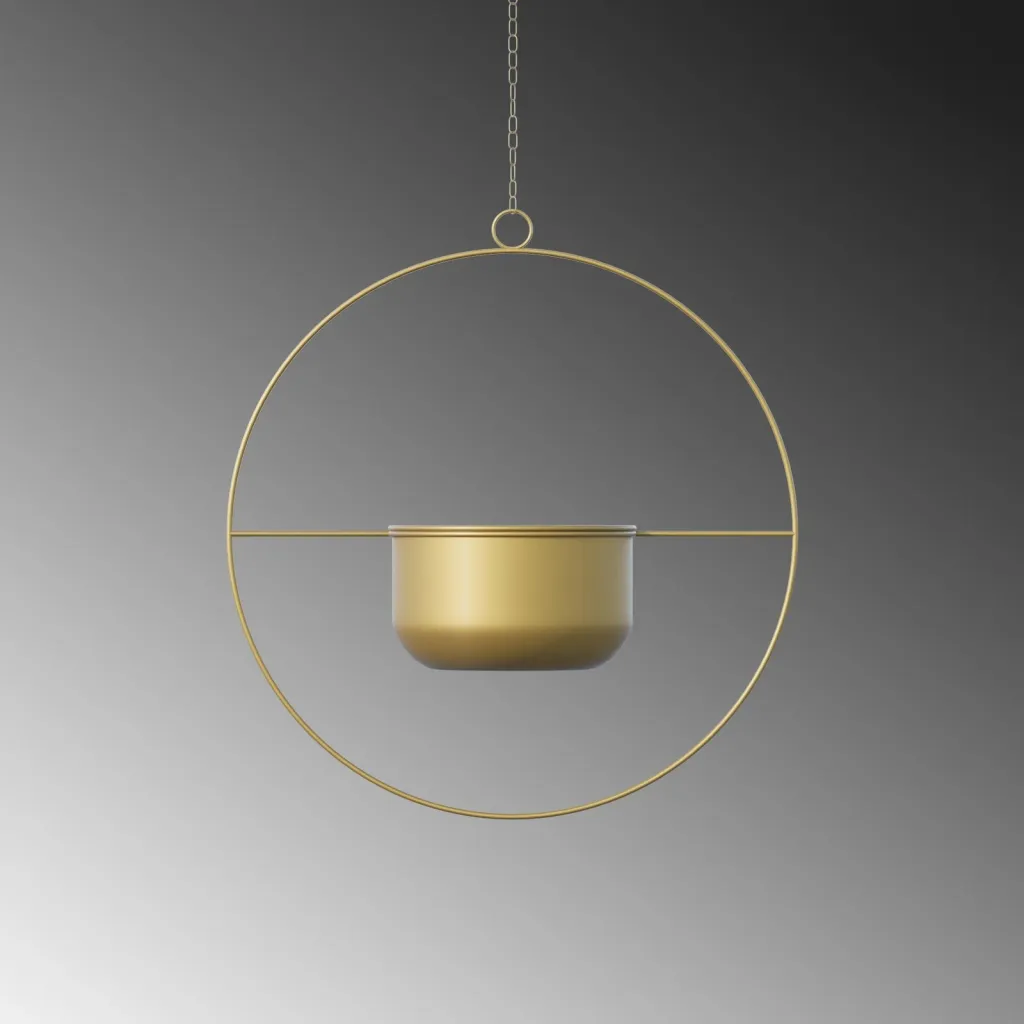 Vazo dekorative ngjyrë ari, Aberto Design, Payanda - 7
