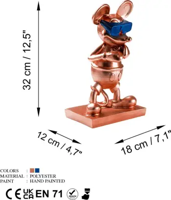 Objekt dekorativ Aberto Design, Souris-2, bakër e kaltër