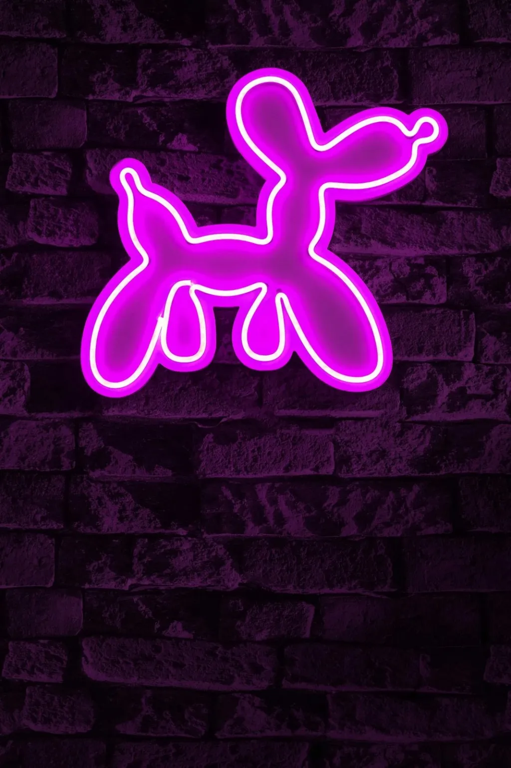 Dritë dekorative LED plastike, formë qenush balonë, rozë - 4