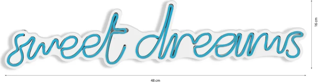Dritë dekorative LED, plastikë, 'sweet dreams', ngjyrë kaltër - 1