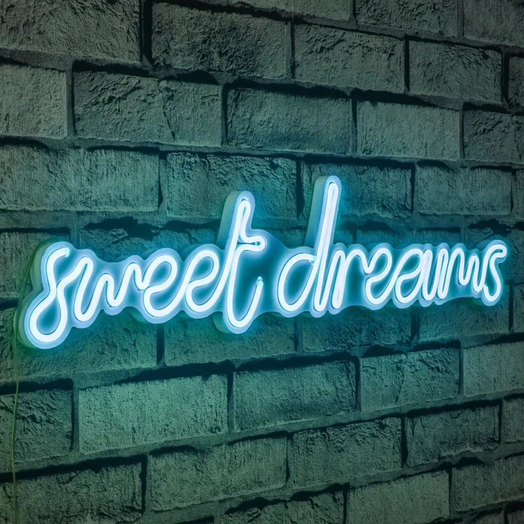 Dritë dekorative LED, plastikë, 'sweet dreams', ngjyrë kaltër - 2