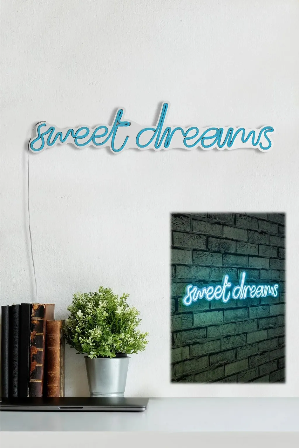 Dritë dekorative LED, plastikë, 'sweet dreams', ngjyrë kaltër - 4