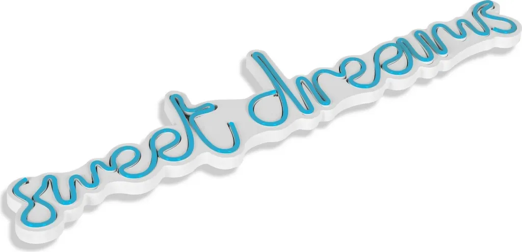 Dritë dekorative LED, plastikë, 'sweet dreams', ngjyrë kaltër - 7