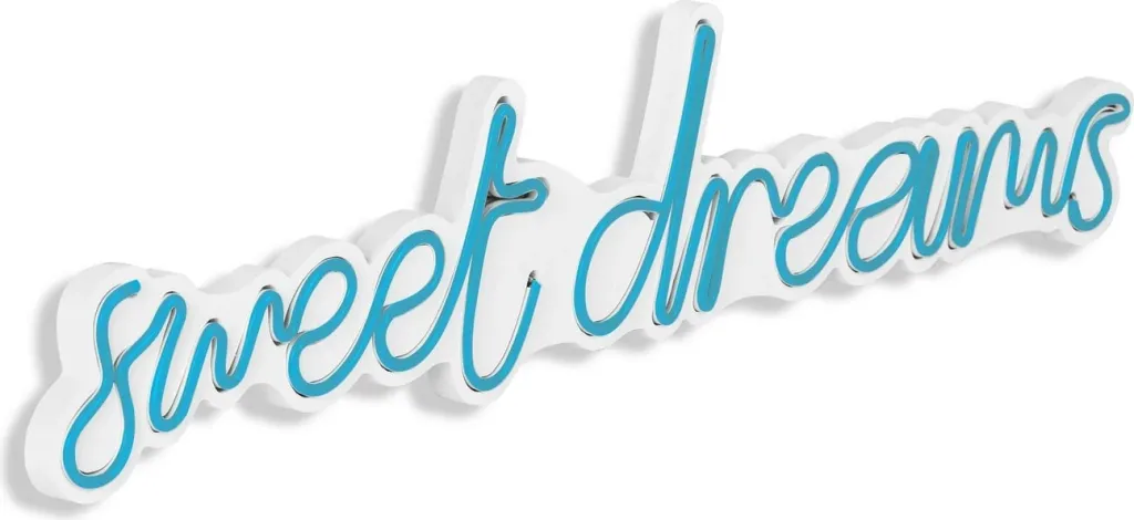 Dritë dekorative LED, plastikë, 'sweet dreams', ngjyrë kaltër - 9