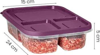 Set kuti për organizim (6 copë), ngjyrë vjollcë, Hermia, 6Lidkdrtgn1 - 17