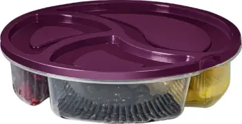 Set kuti për organizim (6 copë), ngjyrë vjollcë, 21x21x5cm