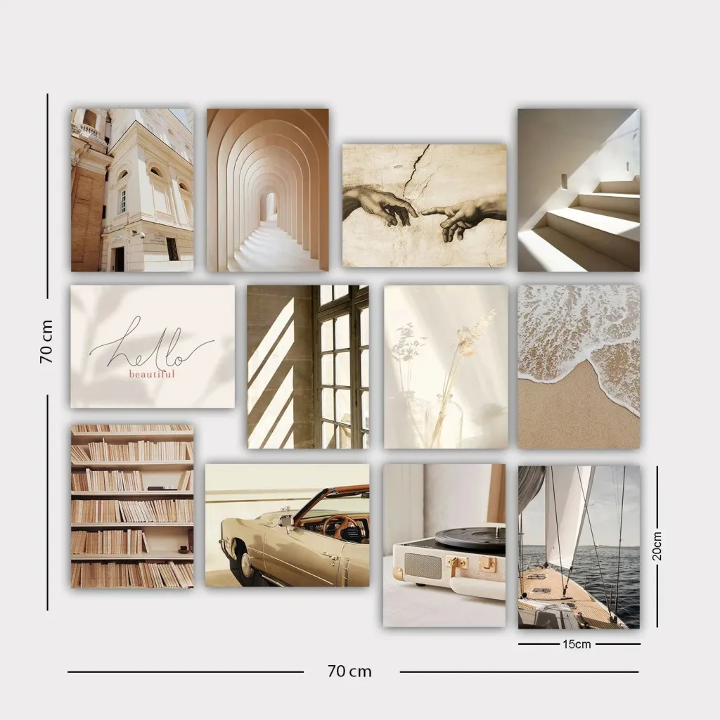 Piktura dekorative MDF (12 copë), Wallity, 12MDF41YS - 2