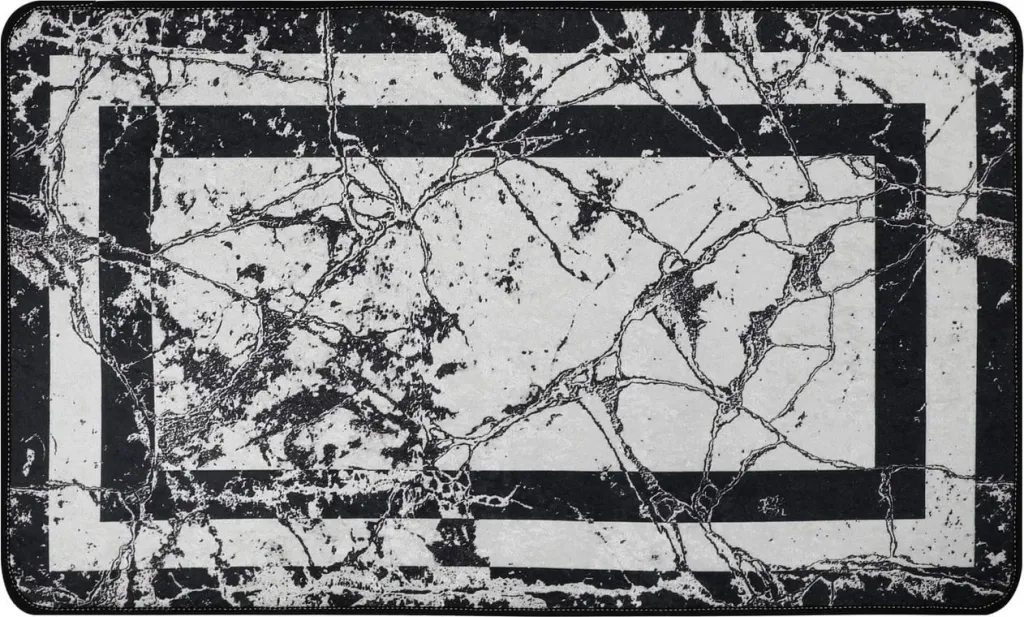 Tapet për banjo, Mijölnir, marmor, e zezë dhe e bardhë, 70x120cm - 4
