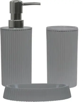 Set banjoje 3 pjesësh Mijölnir, PZR-048, ngjyrë gri