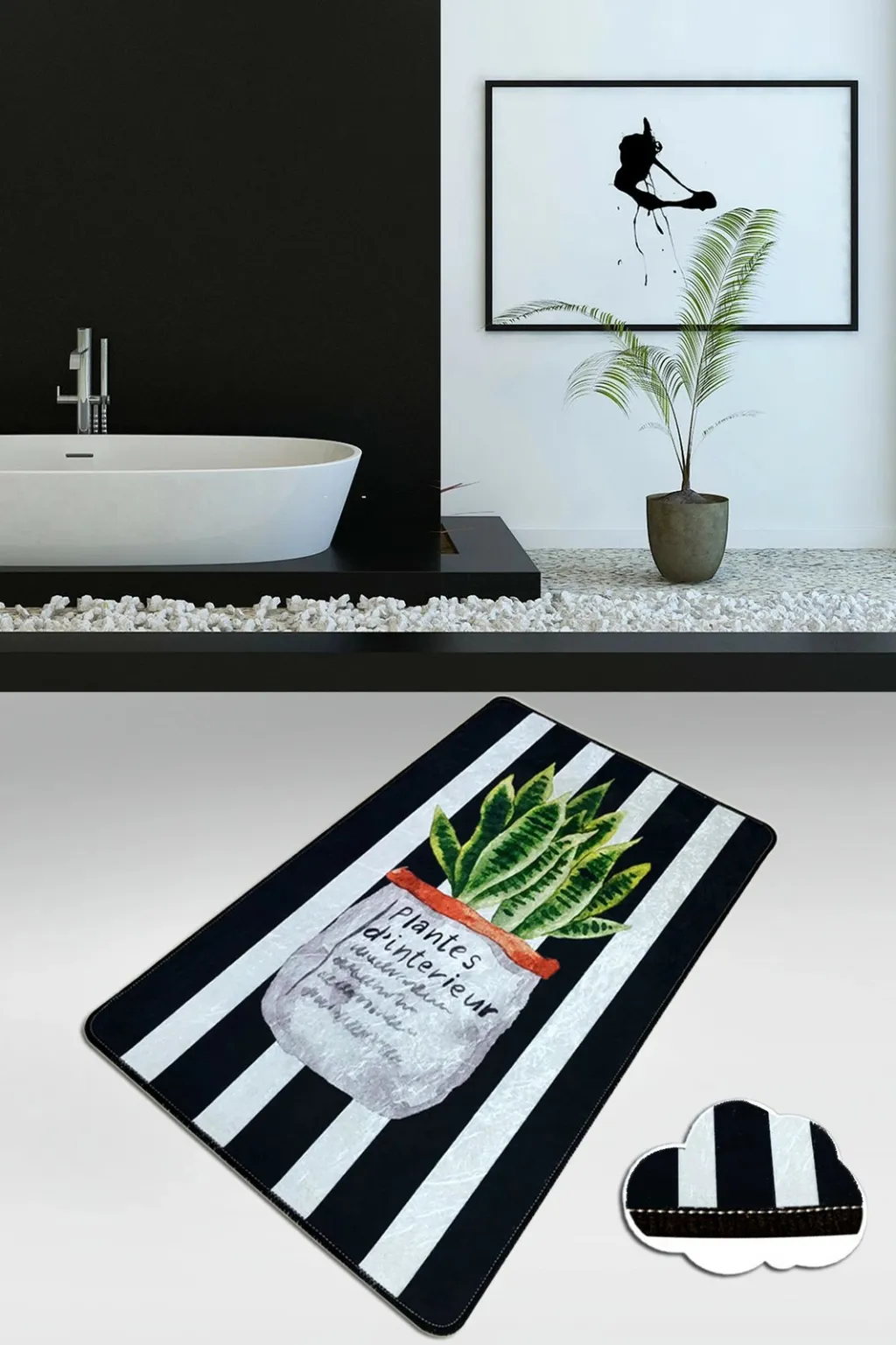 Tapet për banjo Mijölnir, Aloevera, 80x100 cm - 1