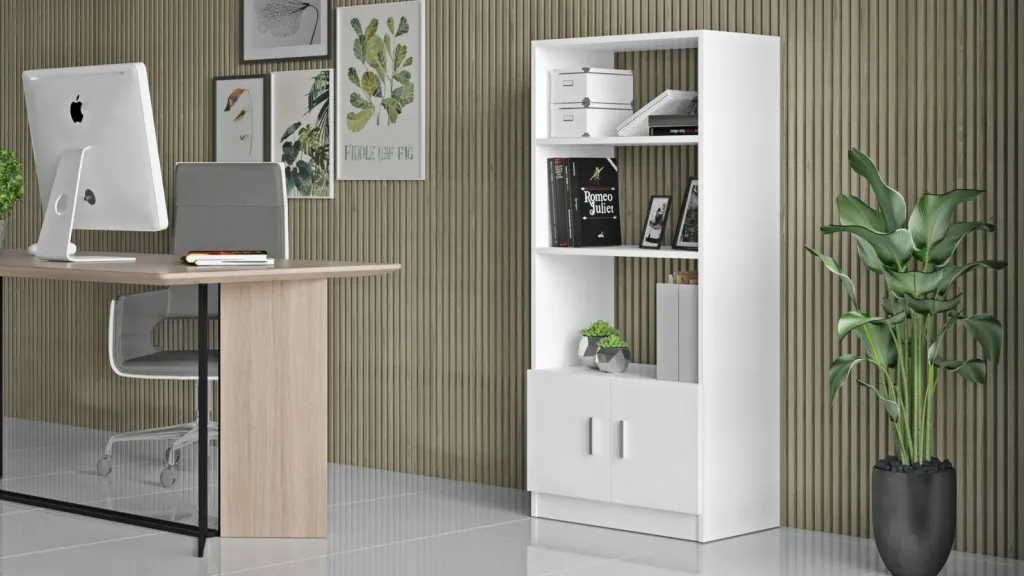 Raft librash Hanah Home, Vo4-W, i bardhë - 4