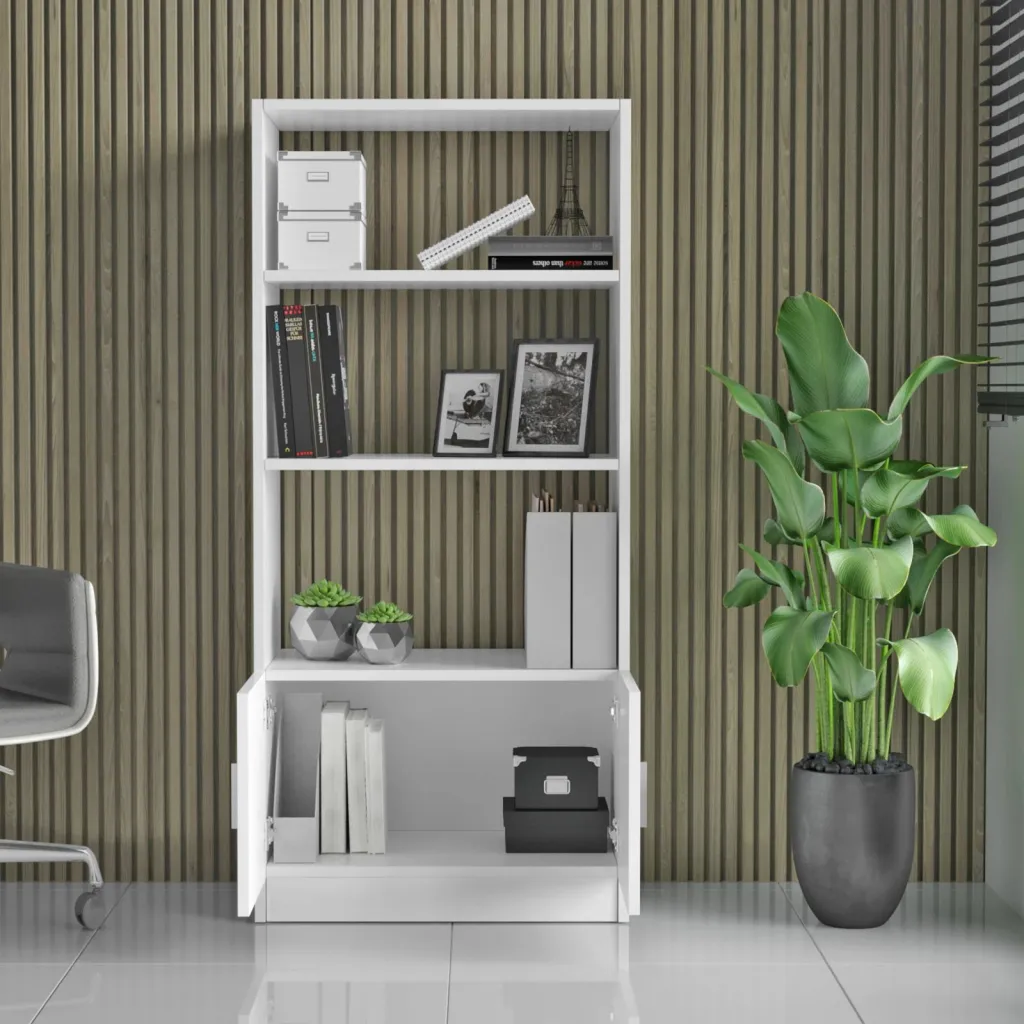 Raft librash Hanah Home, Vo4-W, i bardhë - 5