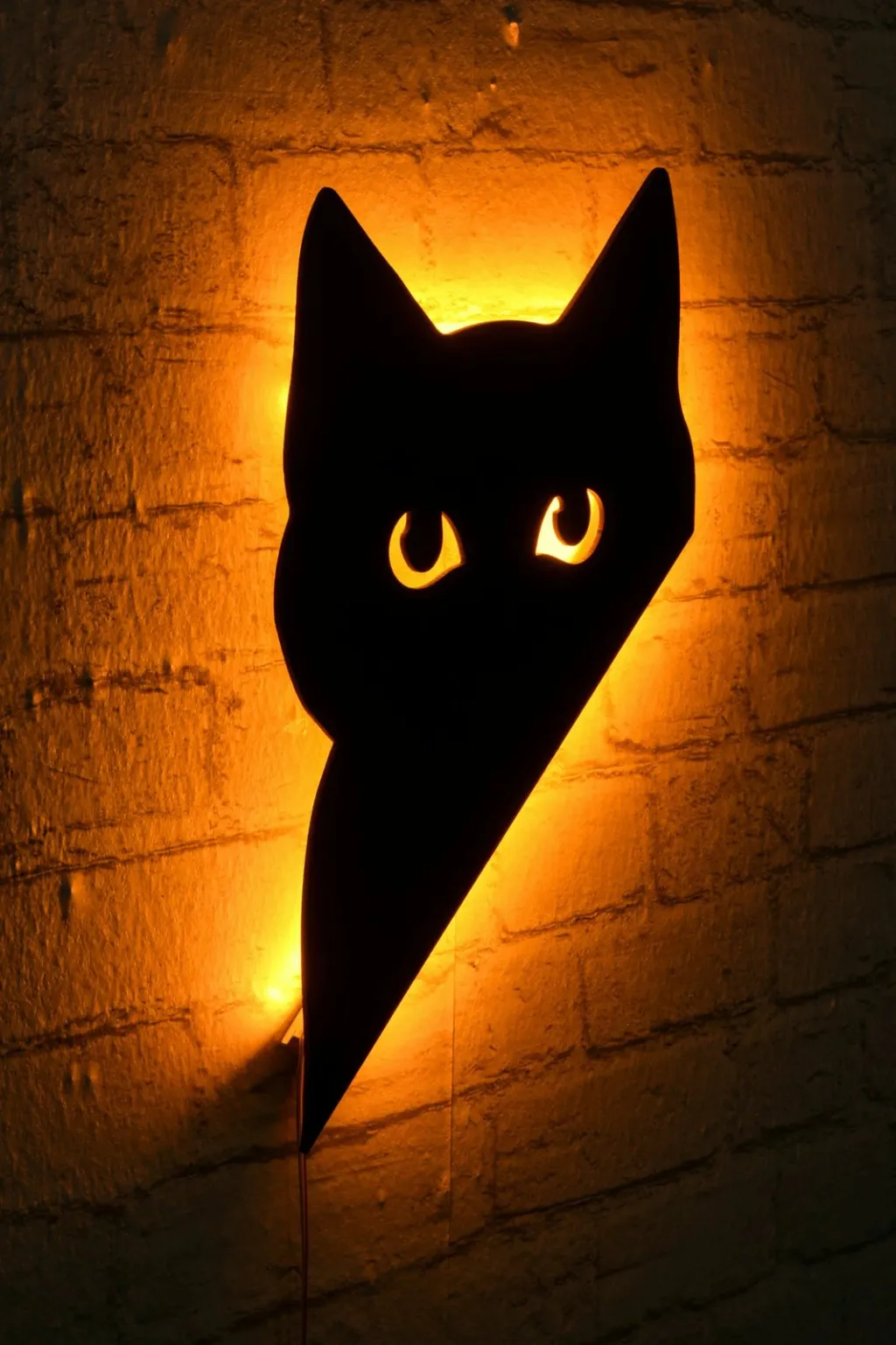 Dritë dekorative LED, formë mace, ngjyrë e verdhë, Wallity Cat 2, 23x36cm - 3
