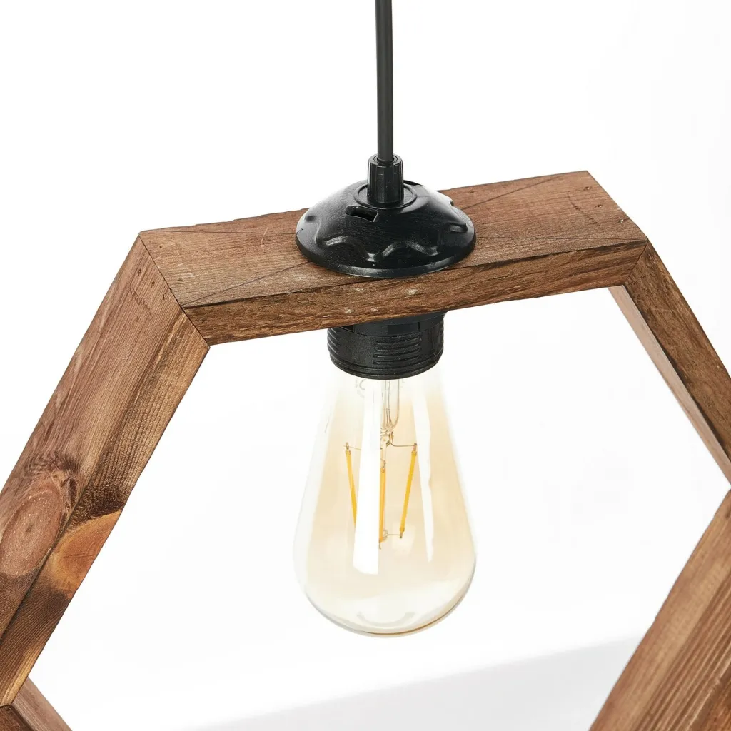 Llambë tavani prej druri, Opviq, Hexagon Antiquation - 5
