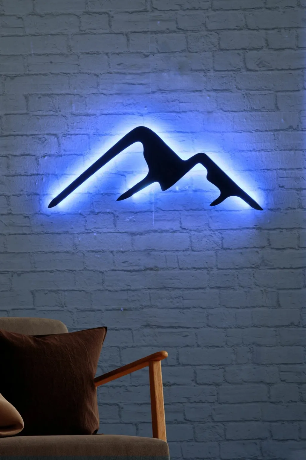 Dritë dekorative LED, motiv mali, ngjyrë blu - 4