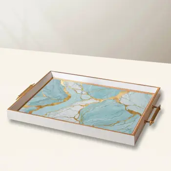 Tabaka xhami Aberto Design, shumëngjyrëshe, TPB10013, 50x29x3.5 cm