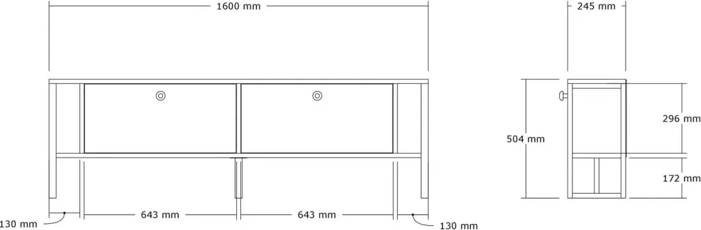 Komodë TV Hanah Home, ngjyrë ahu (walnut) - 4