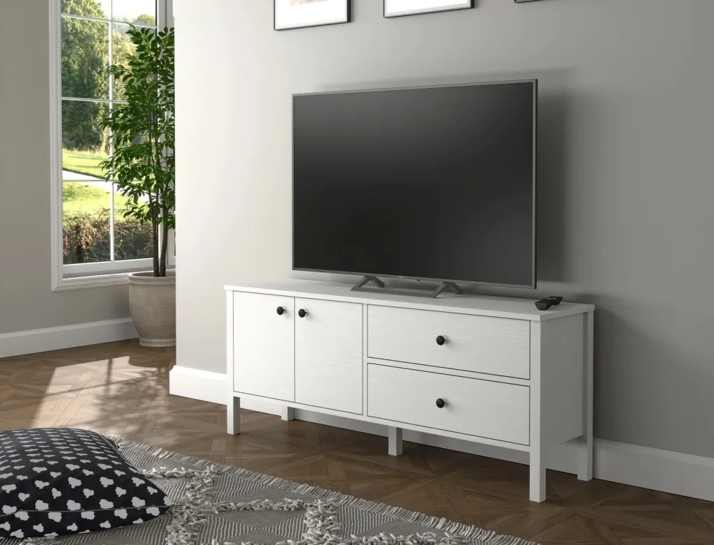 Komodë TV Hanah Home, FRN-20001, ngjyrë druri dhe e bardhë - 3