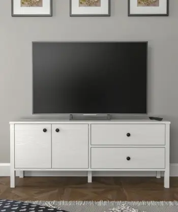 Komodë TV Hanah Home, FRN-20001, ngjyrë druri dhe e bardhë