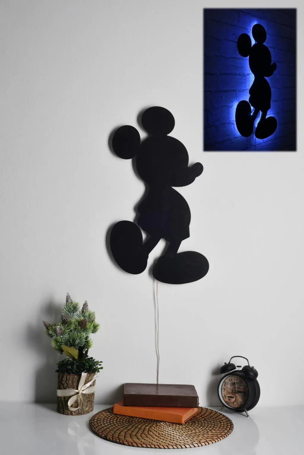 Dritë dekorative LED Mickey Mouse, ngjyrë kaltër - 1