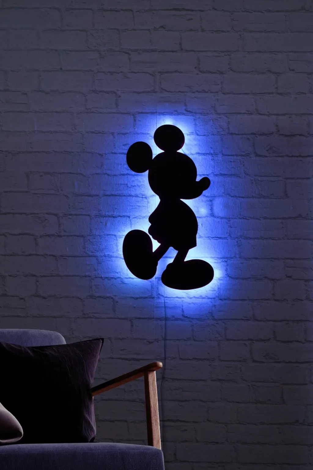Dritë dekorative LED Mickey Mouse, ngjyrë kaltër - 3