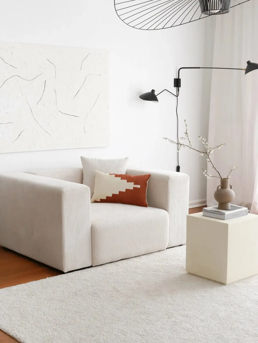 Karrige Wing Atelier del Sofa, Yolo, e bardhë - 1