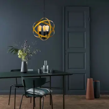 Llambë tavani Opviq Gezegen, metal, ngjyrë ari dhe e zezë, 40x90cm