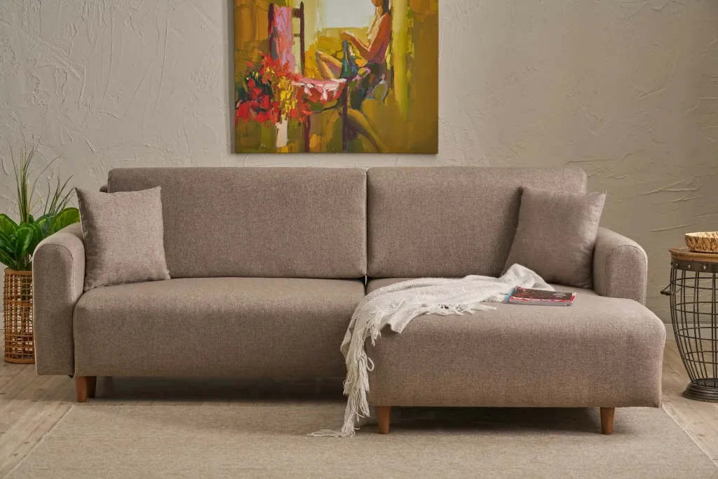Kënd divan-krevat Atelier del Sofa, mane djathtas, ngjyrë kafe - 2