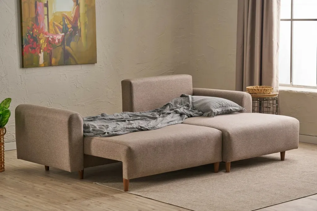 Kënd divan-krevat Atelier del Sofa, mane djathtas, ngjyrë kafe - 3