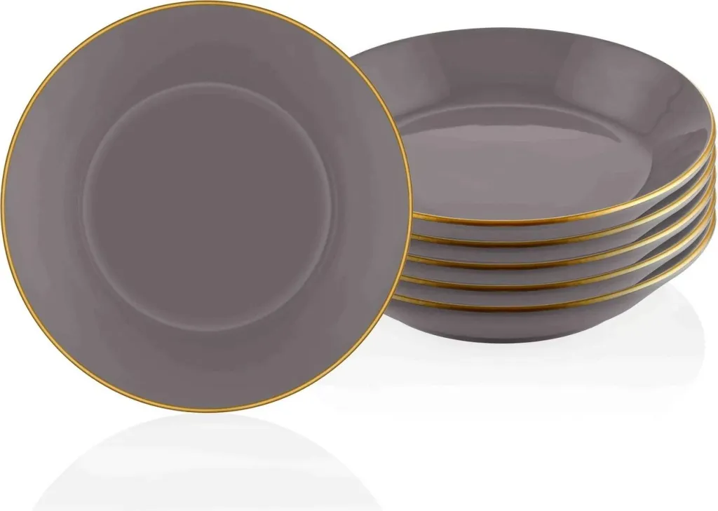 Set pjatash (6 copë), Hermia, BSC0024, ngjyrë gri - 1