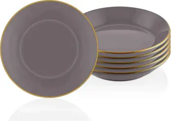 Set pjatash (6 copë), Hermia, BSC0024, ngjyrë gri