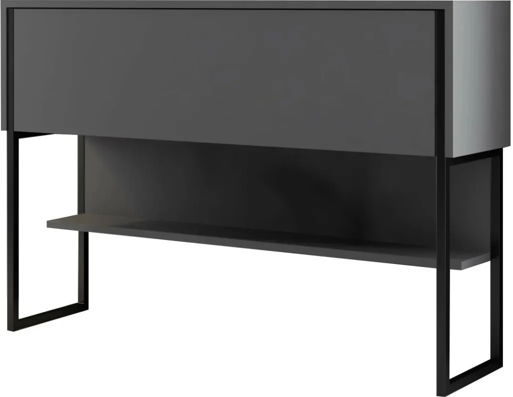 Komodë Hanah Home, Luxe, e zezë dhe antracit - 5