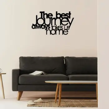 Aksesor dekorativ metalik për mur, Wallity, The Best Journey Always