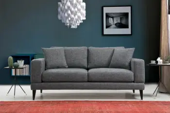 Divan dy ulëshe Atelier del Sofa, nordik, ngjyrë gri e errët