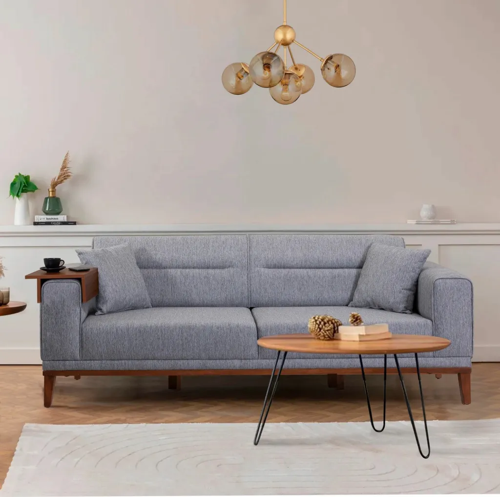 Set divani-krevat Atelier del Sofa, Liones, ngjyrë gri - 3