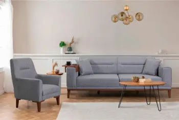 Set divani-krevat Atelier del Sofa, Liones, ngjyrë gri
