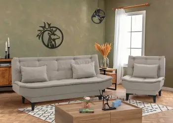 Set divan-krevat me karrige, Atelier del Sofa, Santo-S-1070, krem