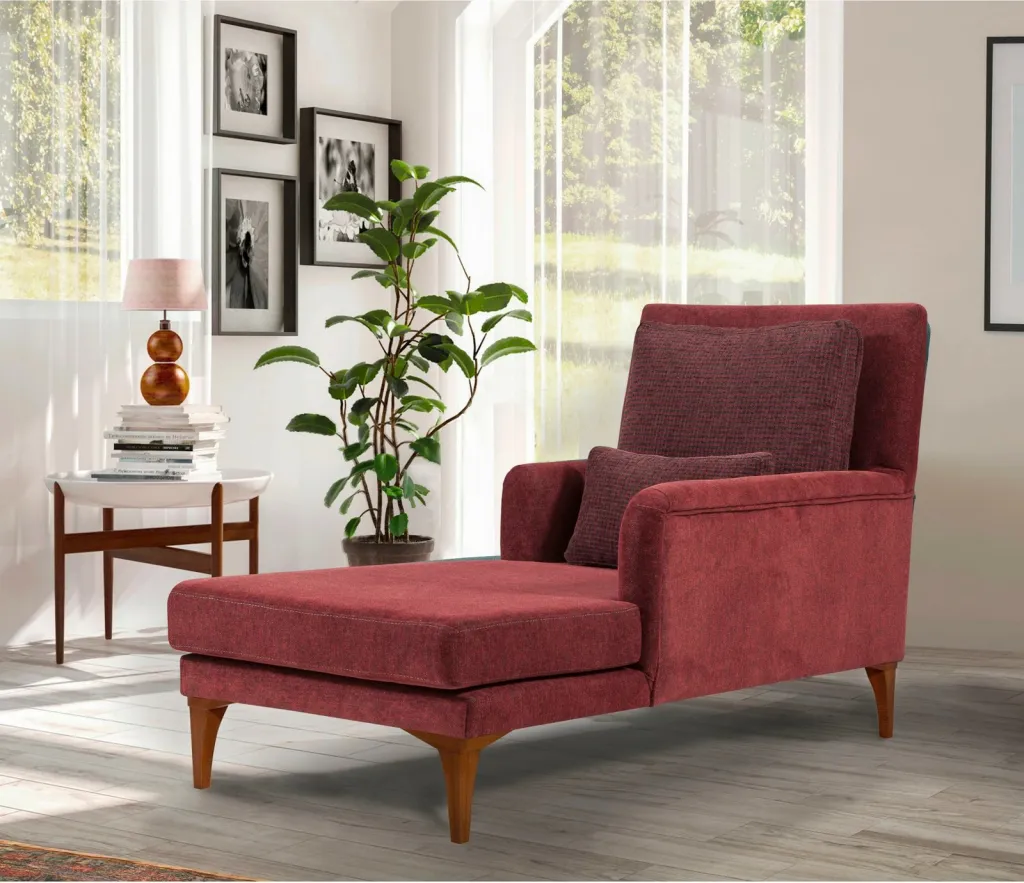 Divan Atelier del Sofa, ngjyrë e kuqe Claret - 2
