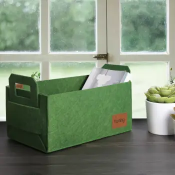 Organizues tavoline prej fletit, ngjyrë e gjelbër, Aberto Design, HMY-6260, 30x20x15cm