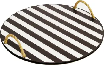Tabaka druri Hermia PLT0238, 34.5 x 34.5 x 0.5 cm, e bardhë/e zezë