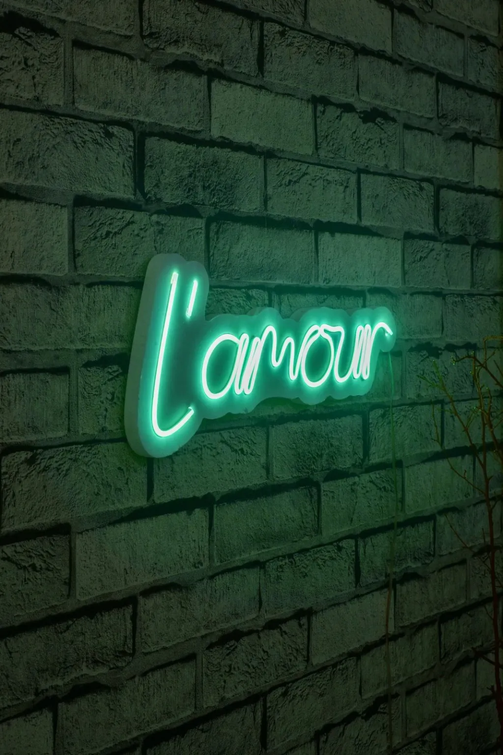 Dritë dekorative LED plastike, L'amour, ngjyrë kaltër - 2