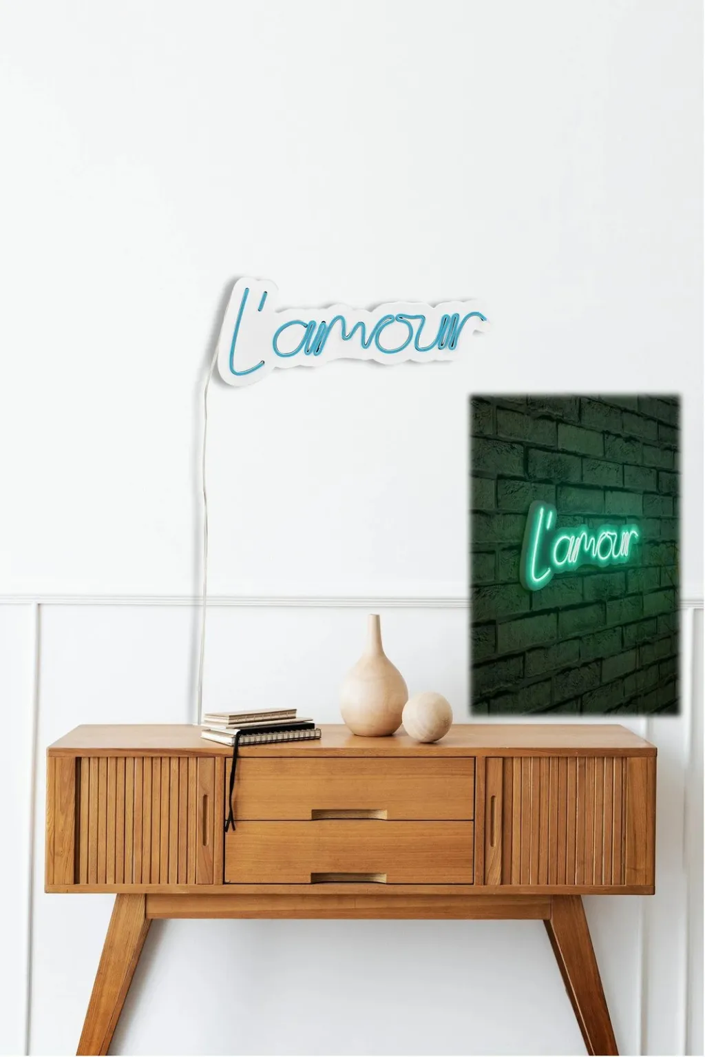Dritë dekorative LED plastike, L'amour, ngjyrë kaltër - 4