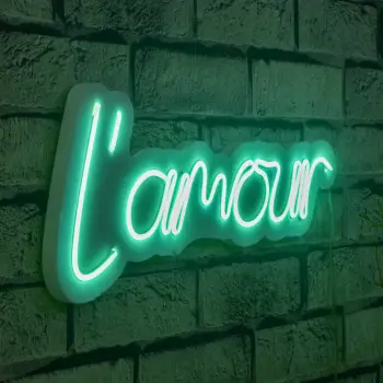Dritë dekorative LED plastike, L'amour, ngjyrë kaltër