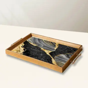 Tabaka dekorative prej qelqi, Aberto Design, TPEA10010, shumëngjyrëshe