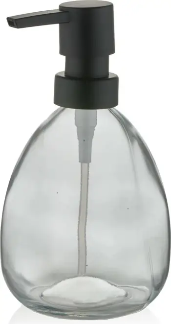 Dozator sapuni Mijölnir, qelq transparent, SBN0056, 10x10x16cm
