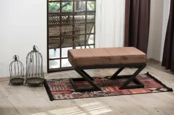 Puf Atelier del Sofa, kadife, kafe, 90x45x45cm