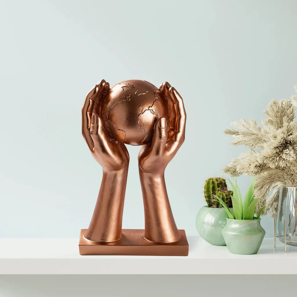 Objekt dekorativ Aberto Design, Global, bronz, 18x30x9cm - 2