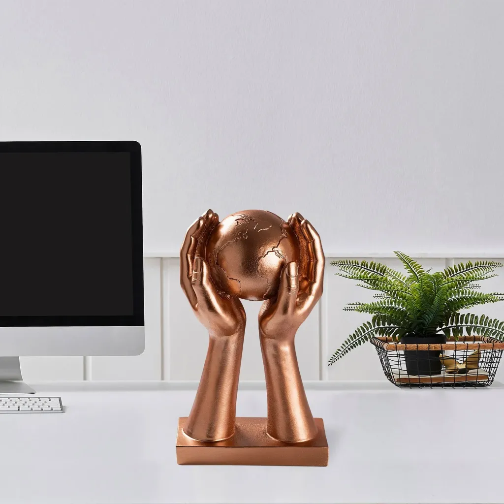 Objekt dekorativ Aberto Design, Global, bronz, 18x30x9cm - 3