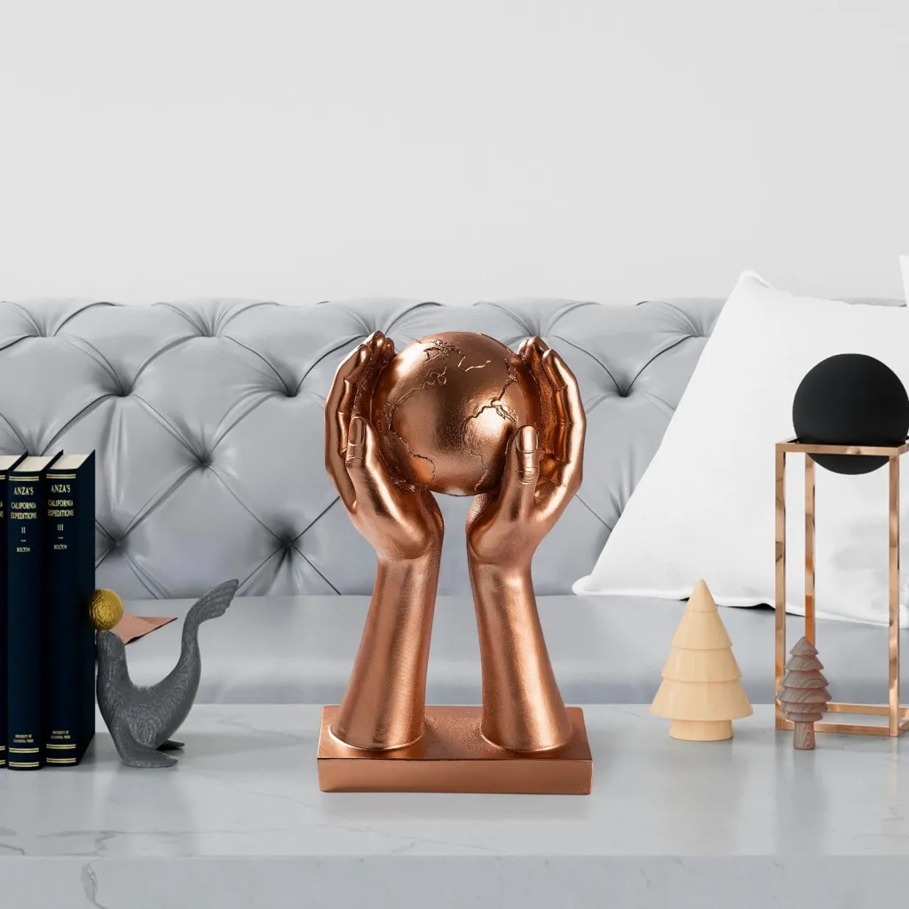 Objekt dekorativ Aberto Design, Global, bronz, 18x30x9cm - 4