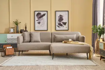 Këndsofa Atelier del Sofa, Revos, krah i djathtë, ngjyrë kafe